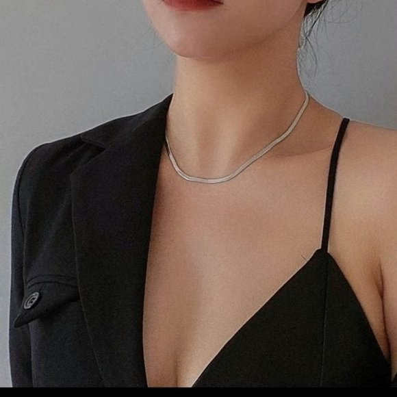 New Sterling Silver herringbone necklace - Picture 2 of 3